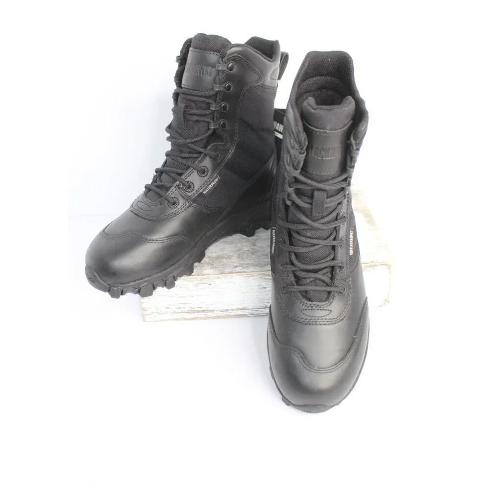 BLACKHAWK! Combat Boots Men's Size 5 Black Ops‎ Leather Waterproof Cushioned